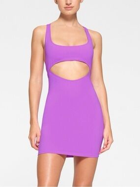 NWT Skims Recycled Swim Cut Out Tank Dress in Violet Sz XL